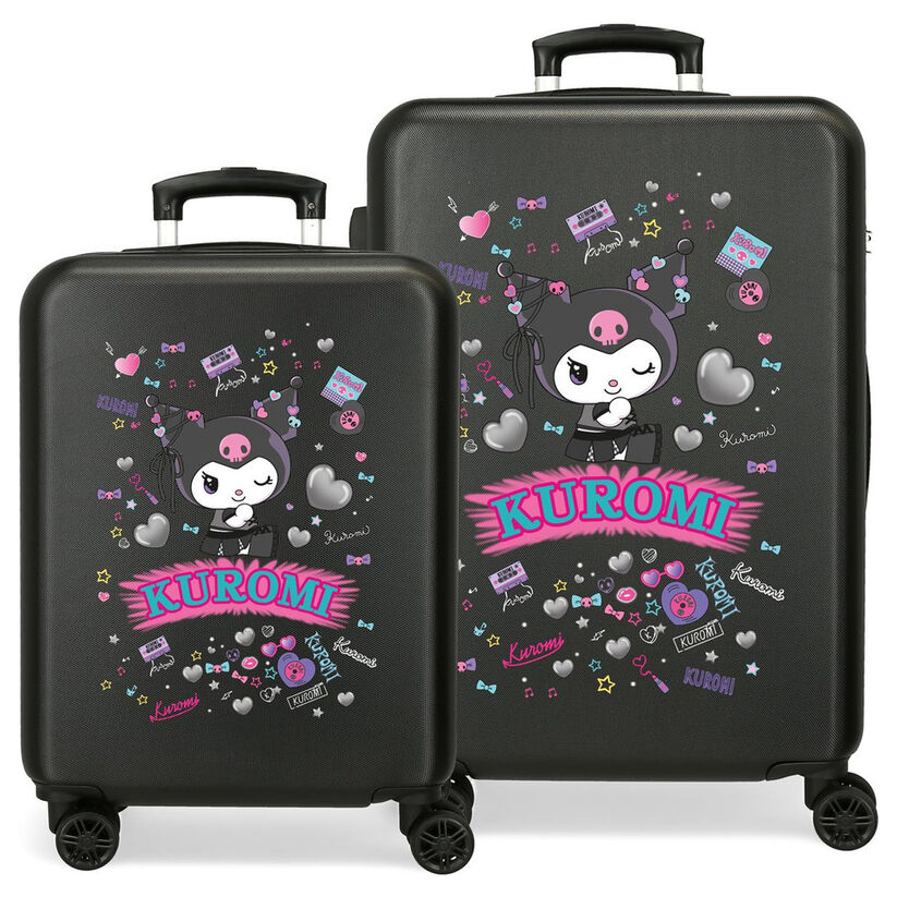 Set 2 maletas trolley ABS Retropop Kuromi Hello Kitty 55/65cm - Frikibase.com