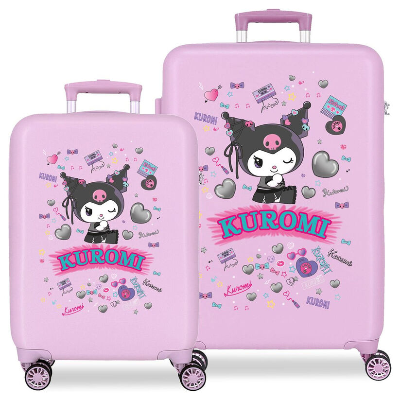 Set 2 maletas trolley ABS Retropop Kuromi Hello Kitty 55/65cm - Frikibase.com
