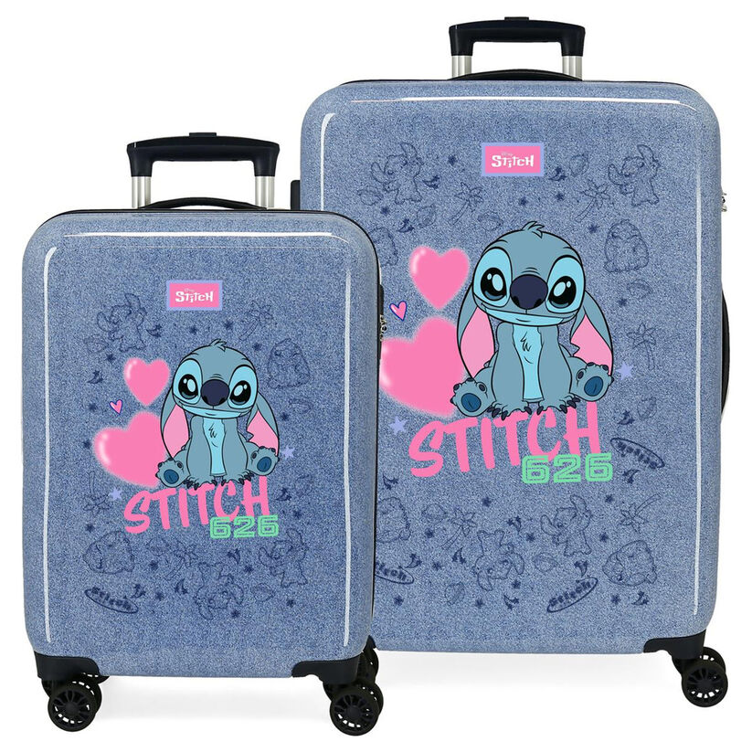 Set 2 maletas trolley Hearts Stitch Disney 55/65cm - Frikibase.com