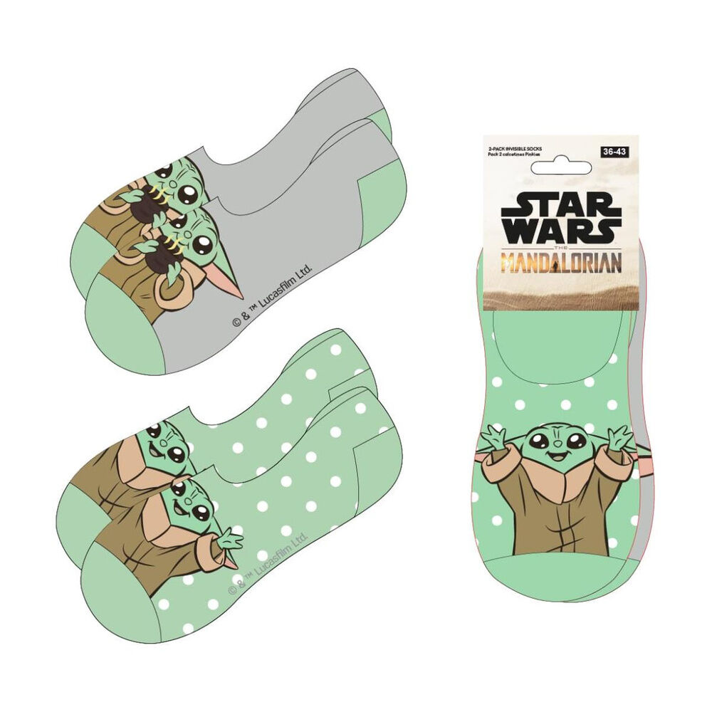 Set 2 pares calcetines Grogu The Mandalorian Star Wars adulto surtido - Frikibase.com