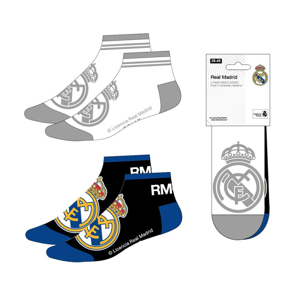 Set 2 pares calcetines Real Madrid adulto - Frikibase.com