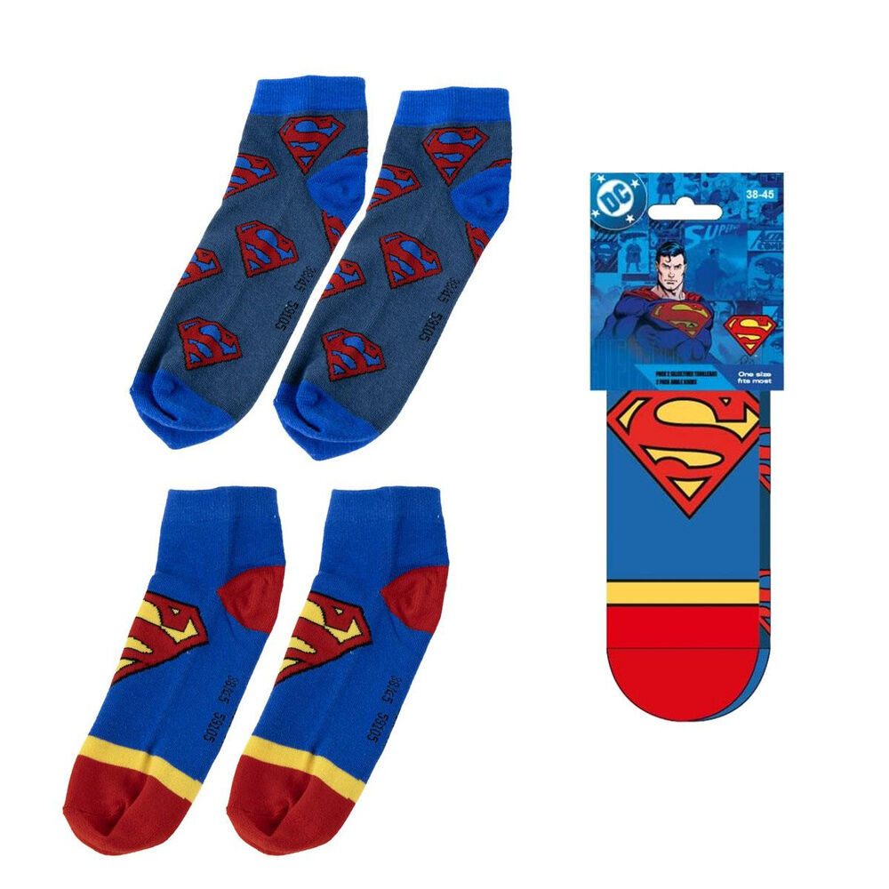 Set 2 pares calcetines Superman DC Comics adulto - Frikibase.com