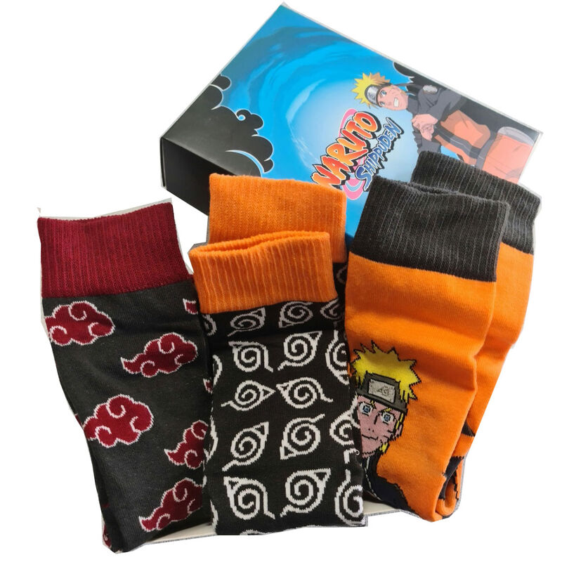 Set 3 calcetines Naruto Shippuden adulto surtido - Frikibase.com
