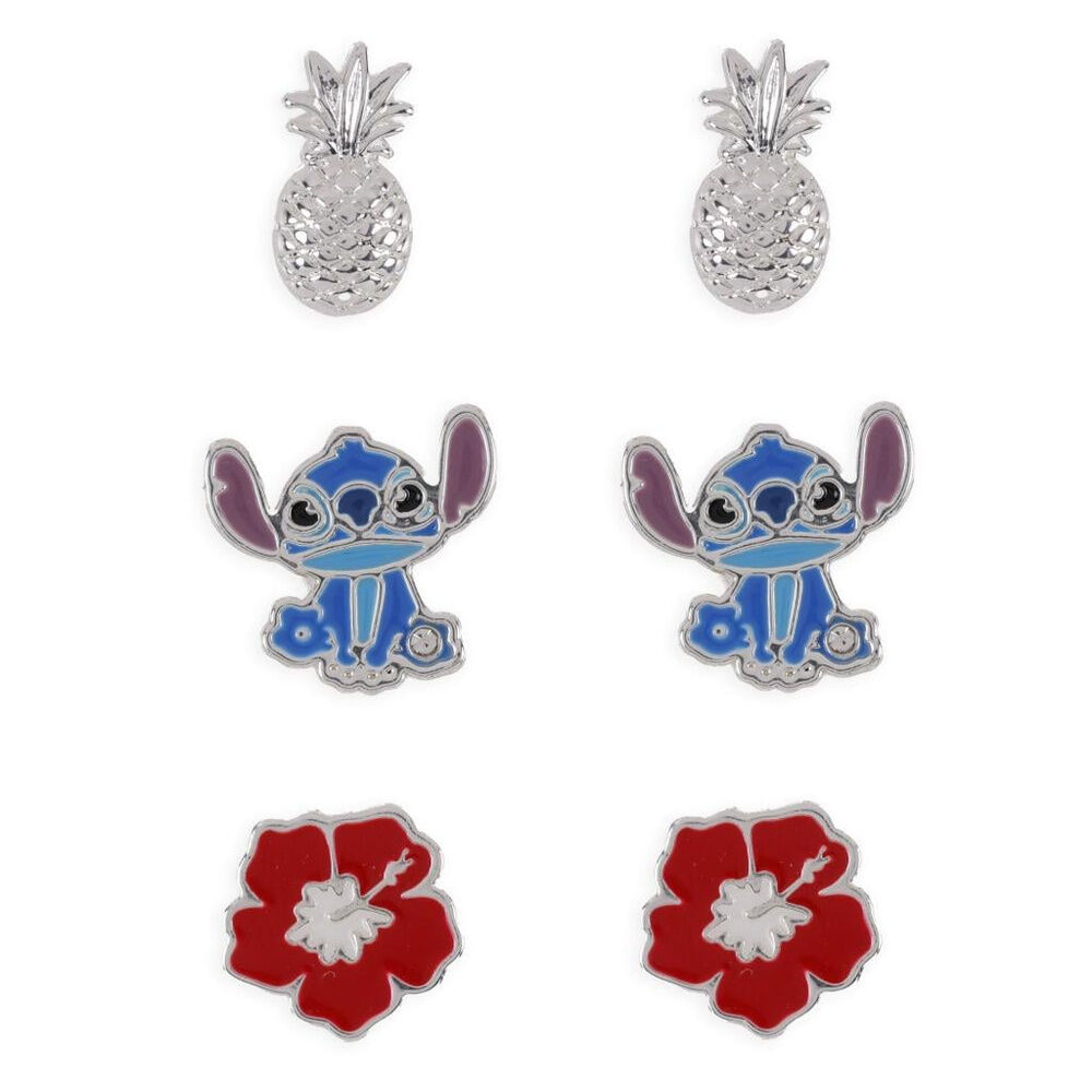 Set 3 pendientes Stitch Disney - Frikibase.com
