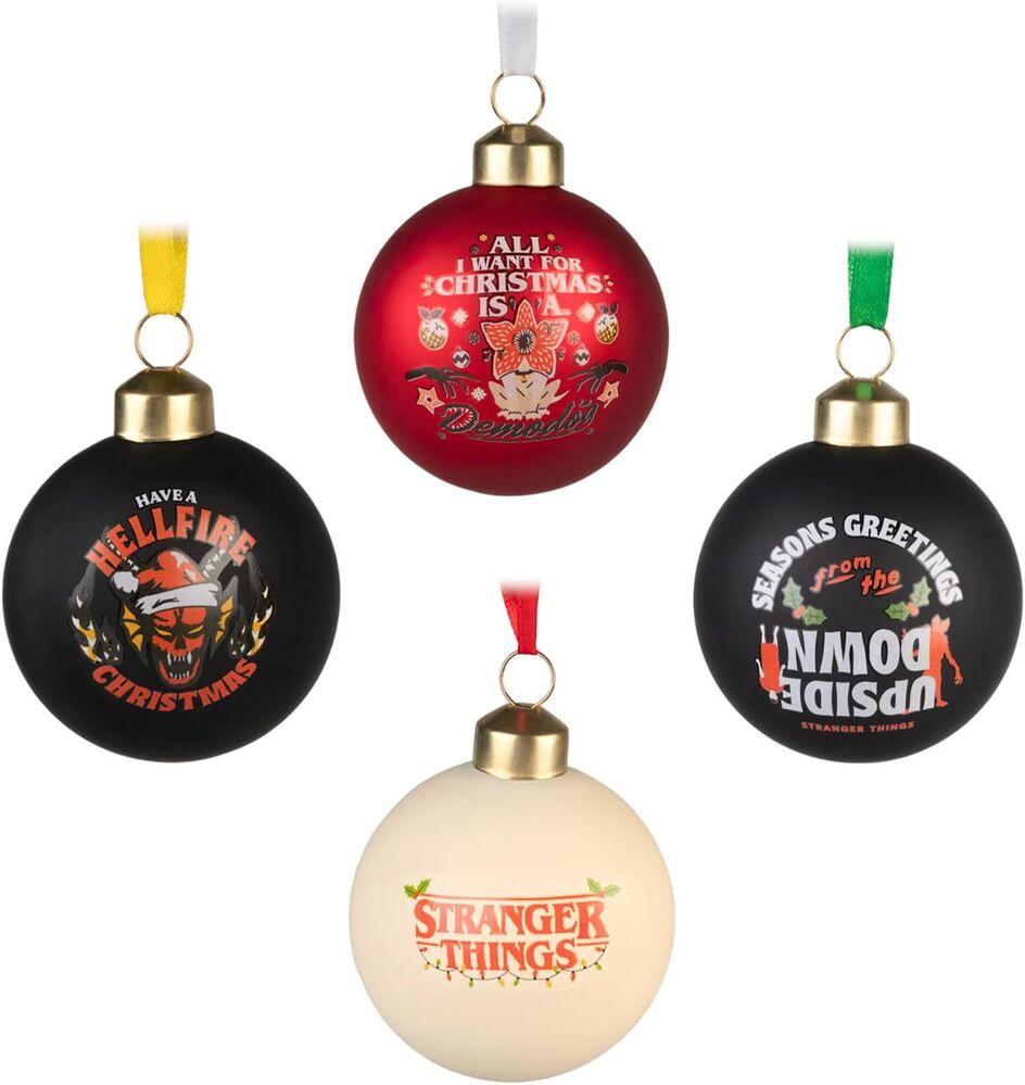 Set 4 Adornos Navidad Stranger Things - Frikibase.com