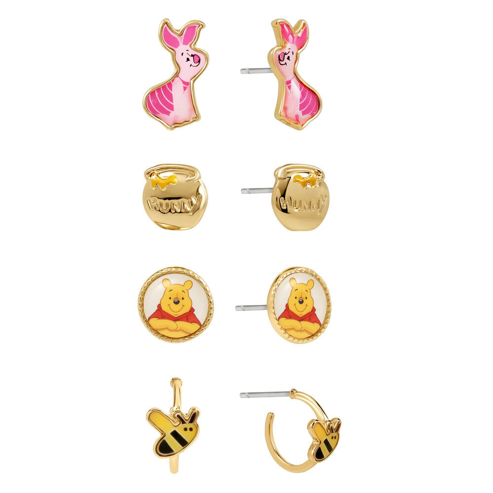 Set 4 pendientes Winnie the Pooh Disney - Frikibase.com