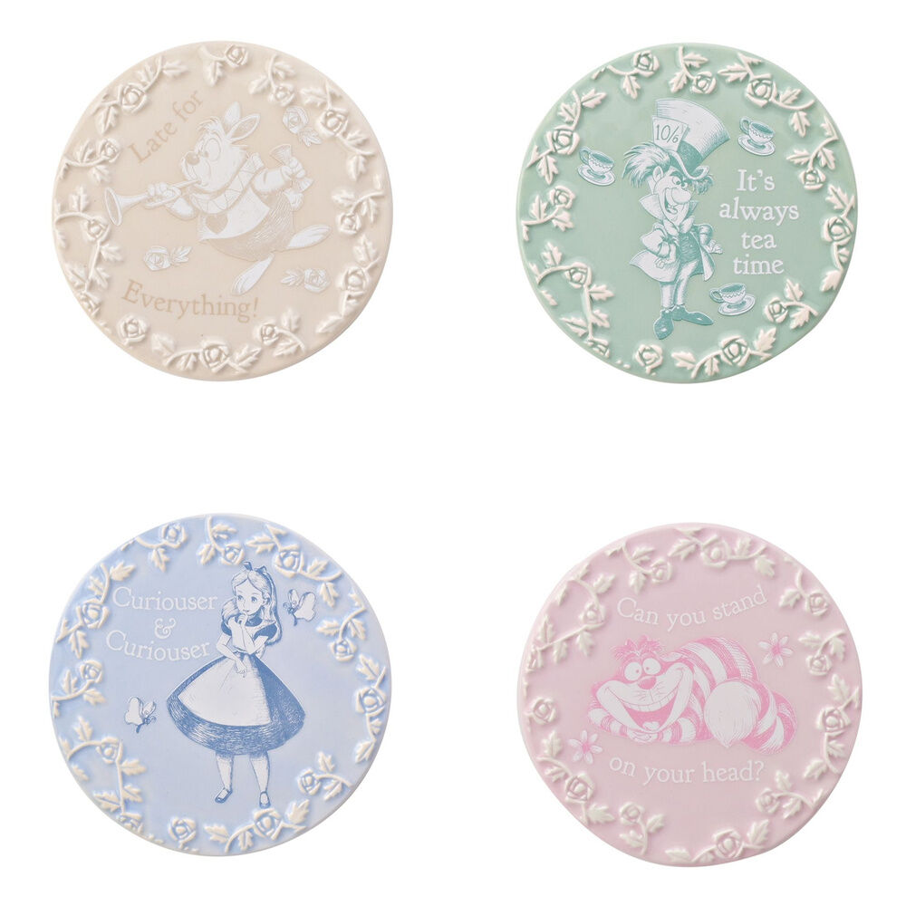 Set 4 posavasos Alicia en el Pais de las Maravillas Disney - Frikibase.com
