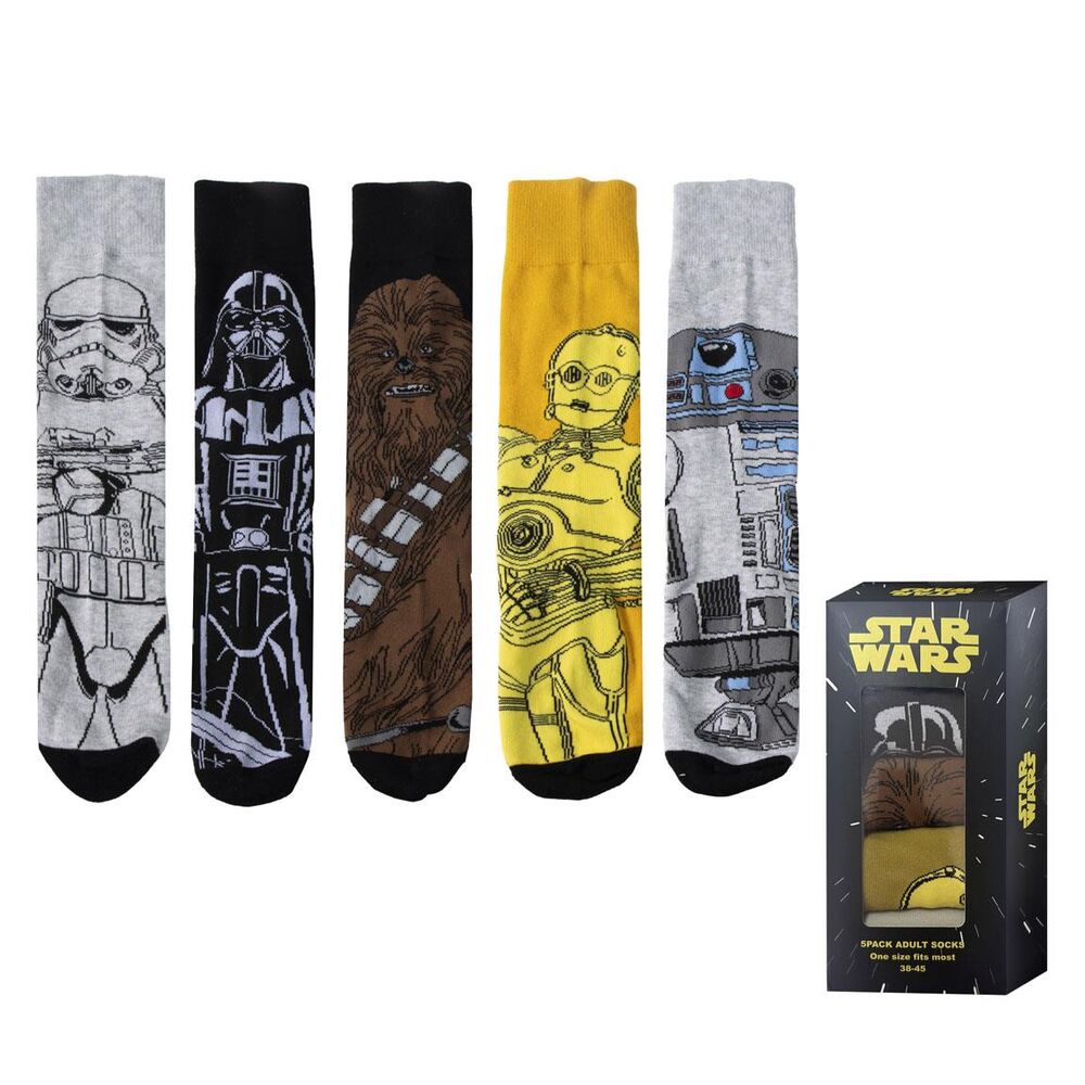 Set 5 pares calcetines Star Wars adulto - Frikibase.com