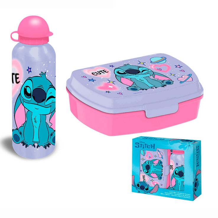 Set cantimplora aluminio + sandwichera Stitch Disney - Frikibase.com