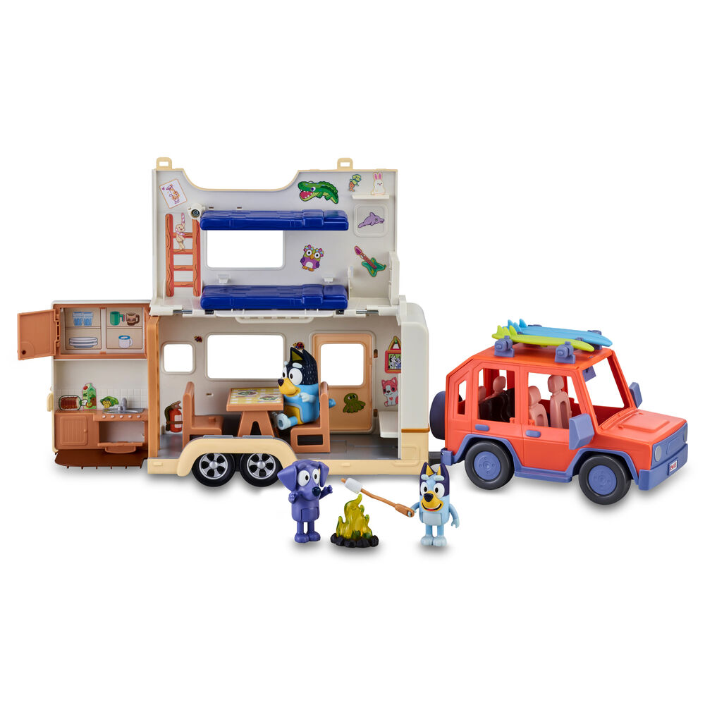 Set Coche familiar + Caravana Bluey - Frikibase.com