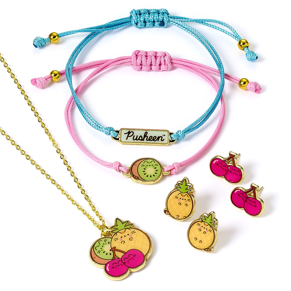 Set Colgante + pulsetas + pendientes Pusheen - Frikibase.com