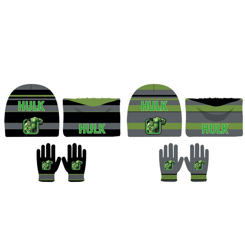 Set gorro y guantes Hulk Los Vengadores Avengers Marvel infantil infantil surtido - Frikibase.com