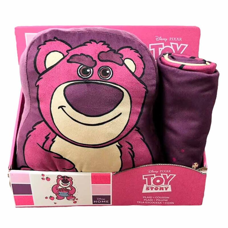 Set manta polar + cojin Lotso Toy Story Disney Pixar - Frikibase.com