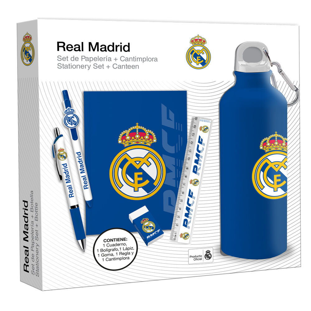 Set Papeleria + Botella Real Madrid - Frikibase.com