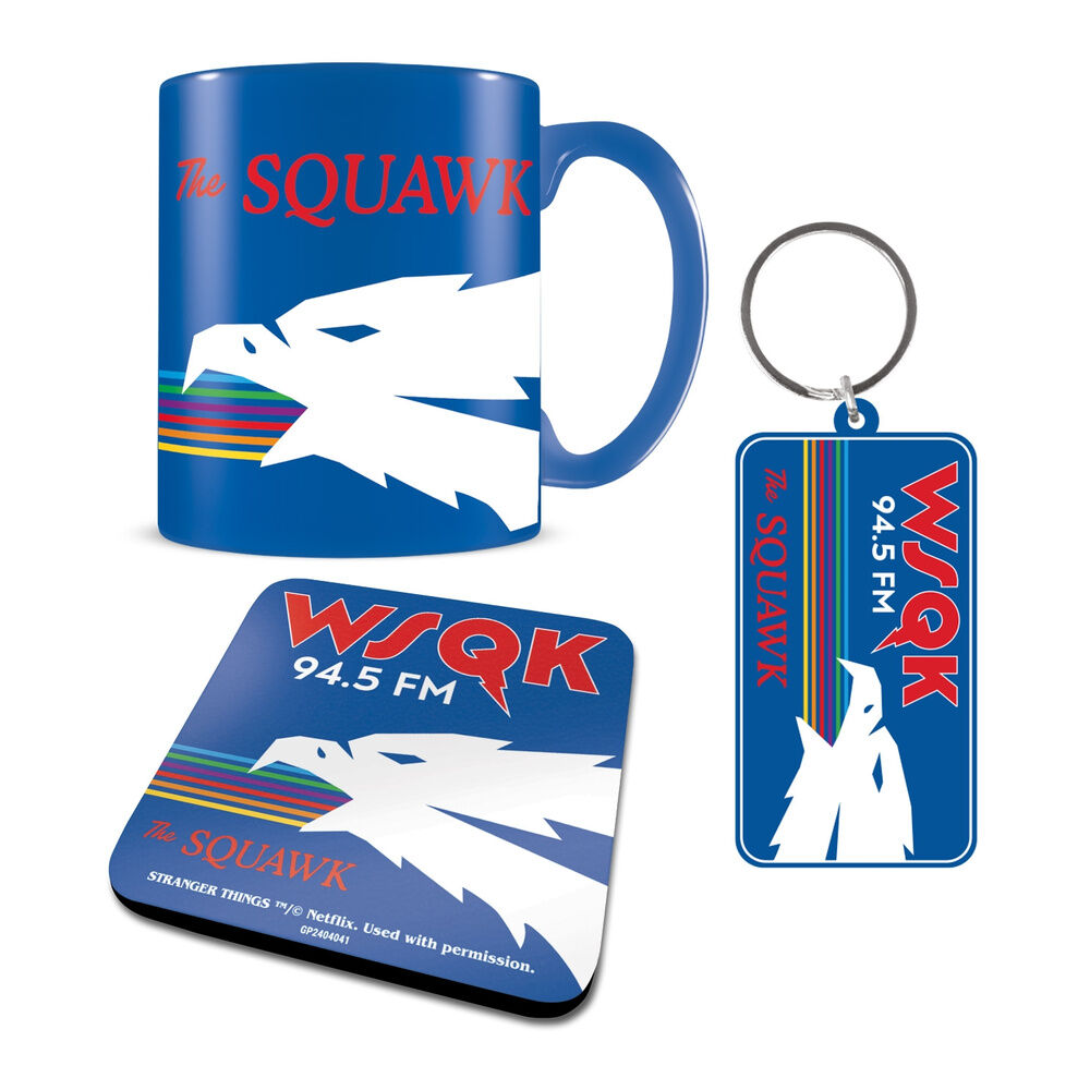 Set Taza + Posavasos y llavero Stranger Things 5 - Frikibase.com