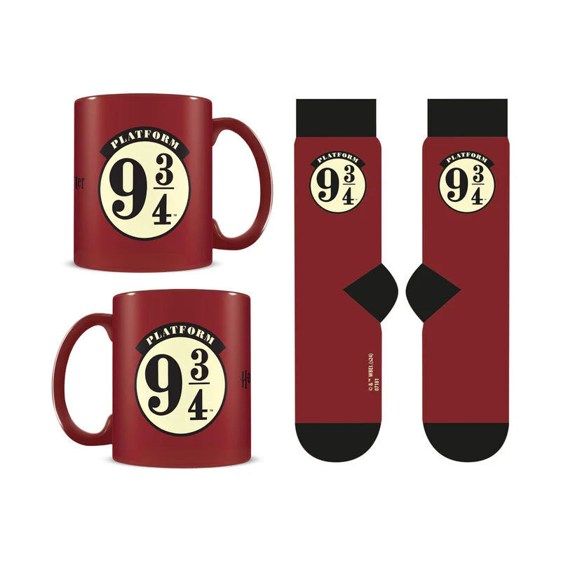 Set Taza y Calcetines Plataforma 9 3/4 Harry Potter - Frikibase.com