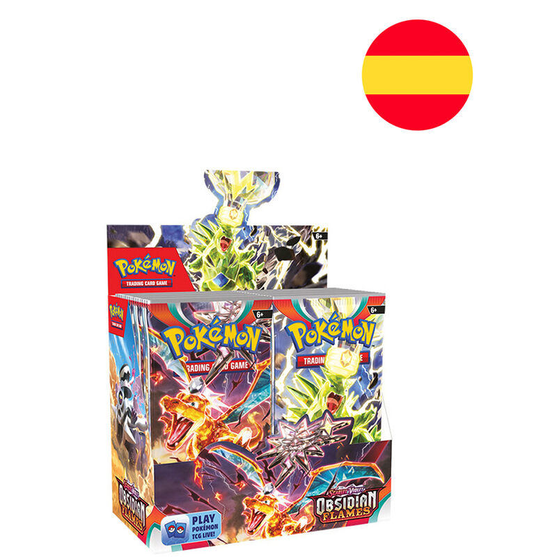 Sobre cartas Llamas Obsidianas Escarlata y Pupura Pokemon español - Frikibase.com