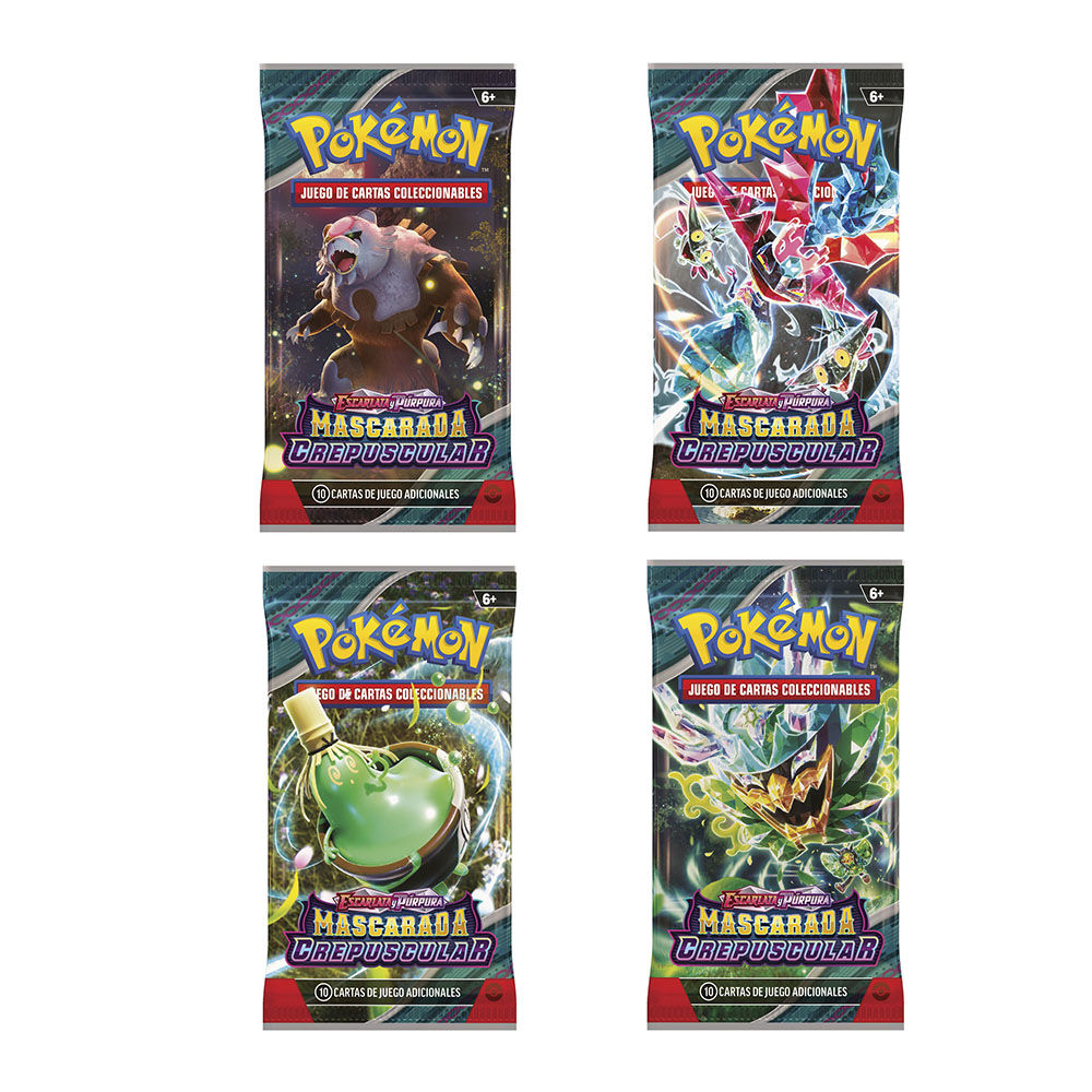 Sobre cartas Mascarada Crepuscular Escarlata y Purpura Pokemon Español - Frikibase.com