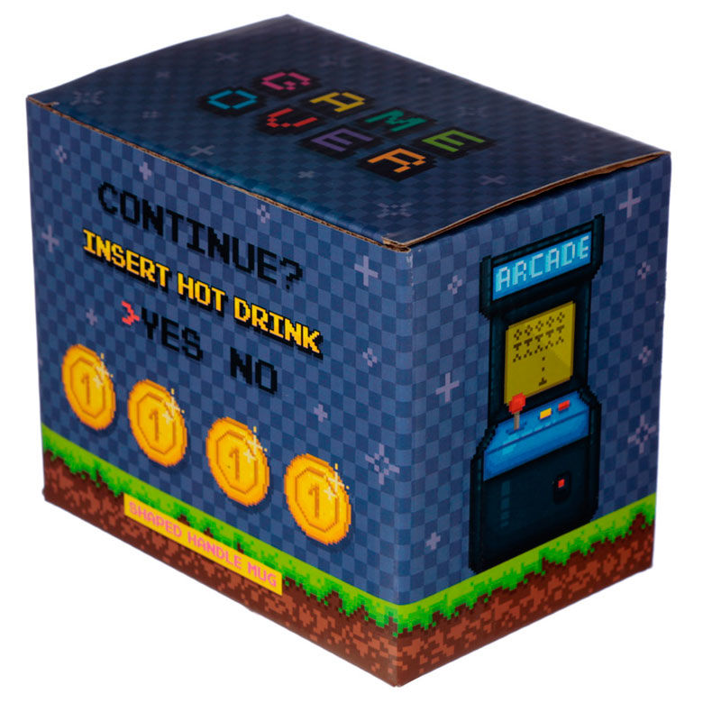 Taza asa 3D Joystick Pixel Game Over - Frikibase.com