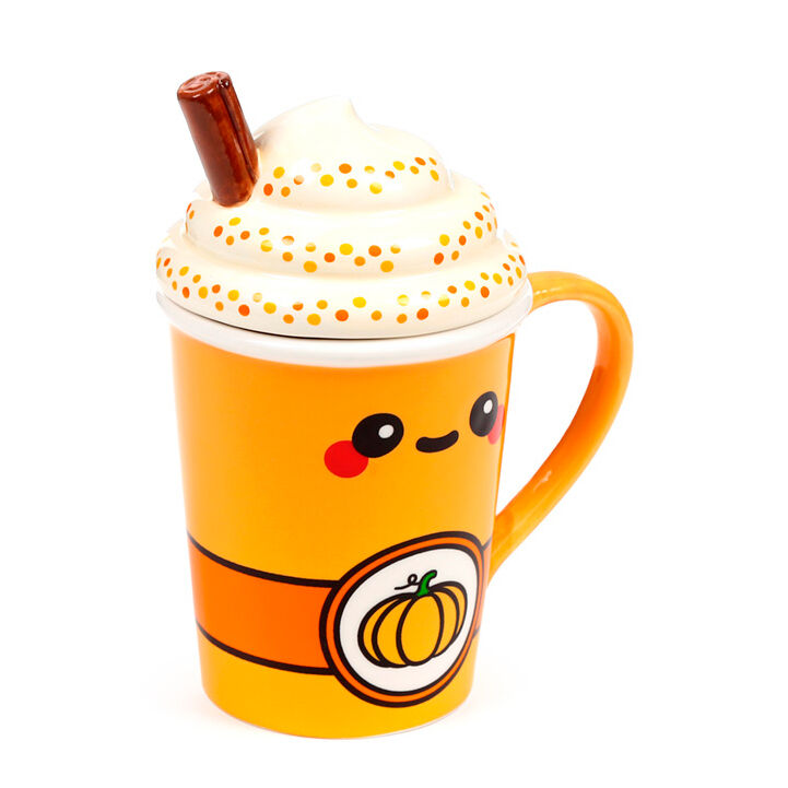Taza con tapa de Calabaza Foodiemals Latte 325ml - Frikibase.com