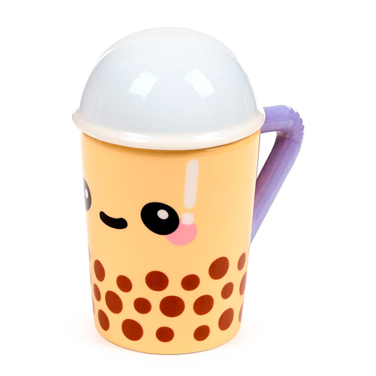 Taza con tapa te con Burbujas Foodiemals Boba 300ml - Frikibase.com