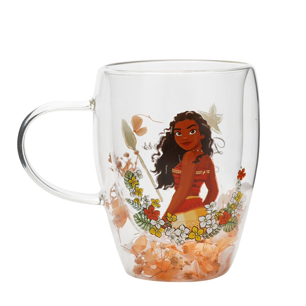 Taza cristal flores secas Vaiana Moana Princesas Disney - Frikibase.com