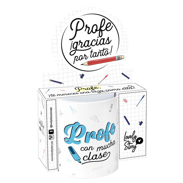 Taza - Profe Con Mucha Clase 330ml - Frikibase.com