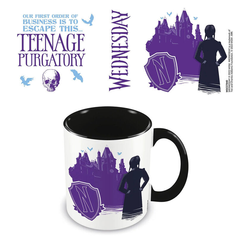 Taza Purgatorio Adolescente Miercoles Wednesday 315ml - Frikibase.com