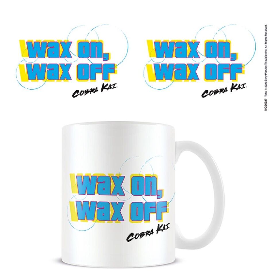 Taza Wax On Wax Off Cobra Kai 315ml - Frikibase.com