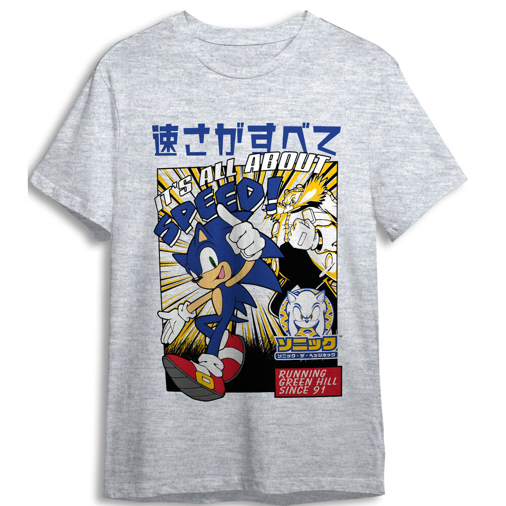 Camiseta Sonic the Hedgehog adulto - Frikibase.com