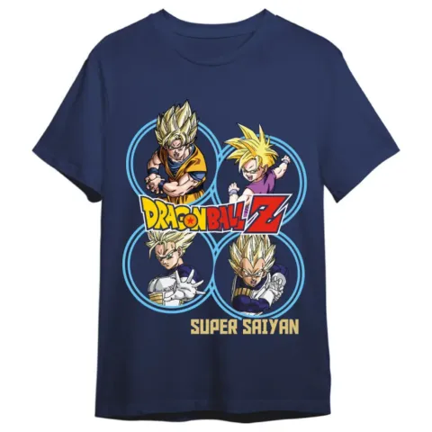 Camiseta Super Saiyans Dragon Ball Z adulto - Frikibase.com