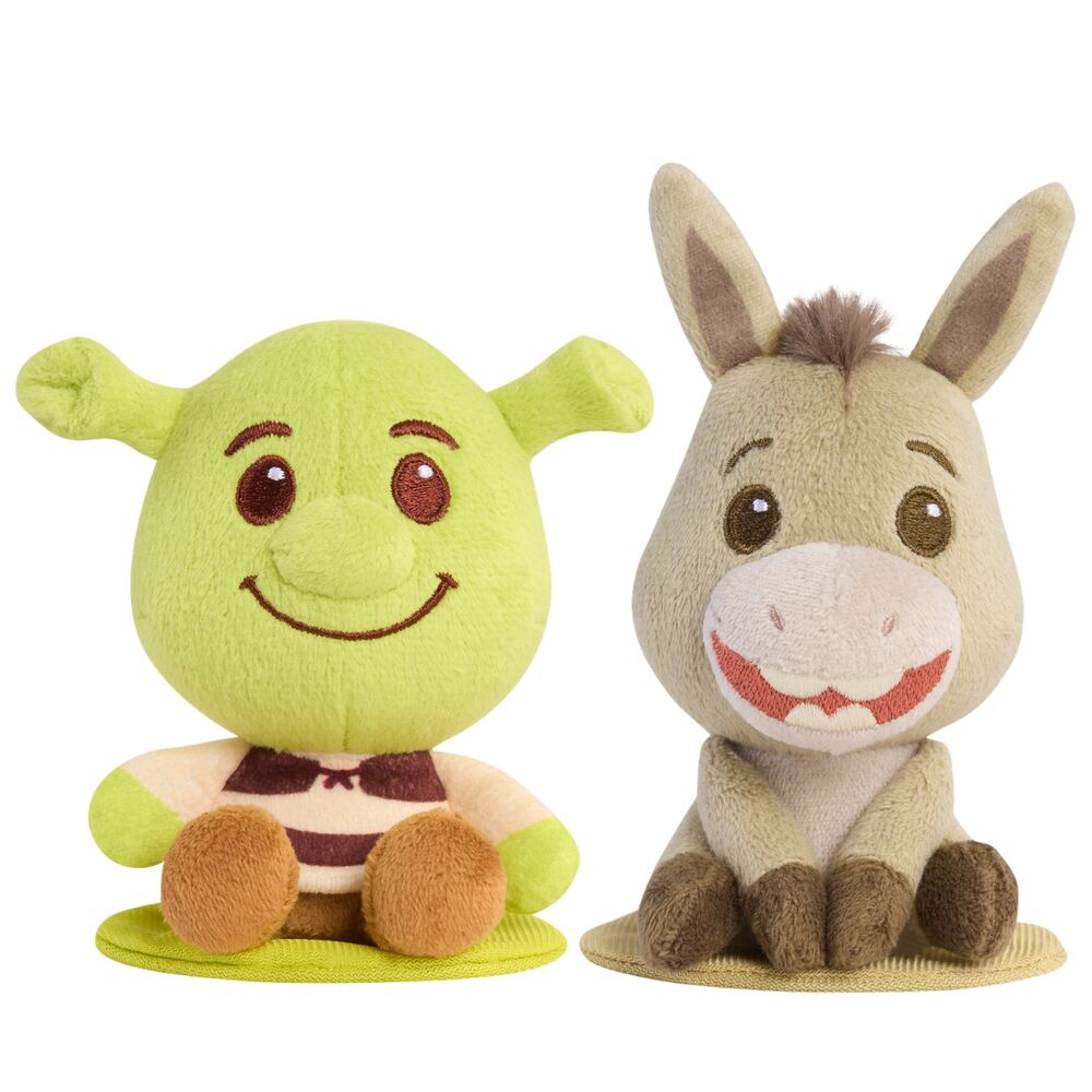 Peluche hombro Shrek y Asno Sherk 9cm surtido - Frikibase.com