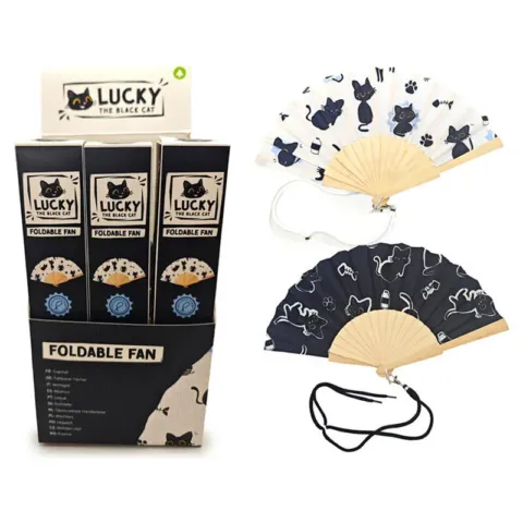 Abanico Gato Negro surtido - Frikibase.com