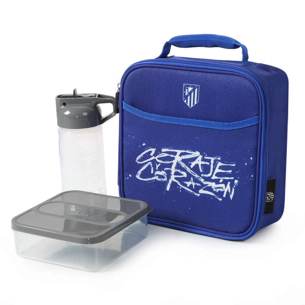 Bolsa porta alimentos termica + botella + tupper Atletico de Madrid - Frikibase.com