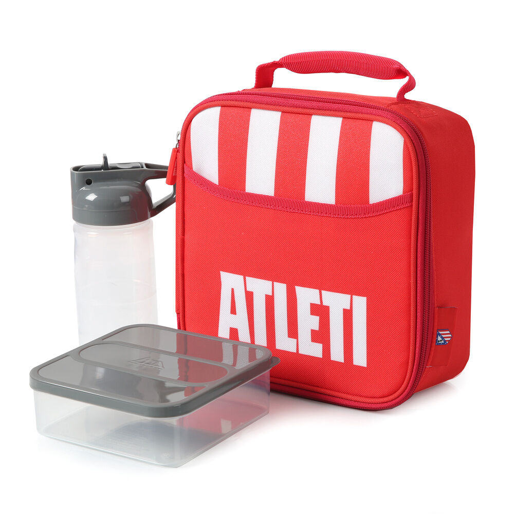 Bolsa porta alimentos termica + botella + tupper Atletico de Madrid - Frikibase.com