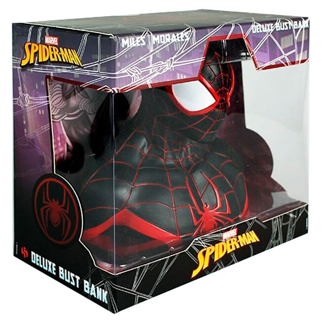 Busto hucha Miles Morales Spiderman Marvel 20cm - Frikibase.com