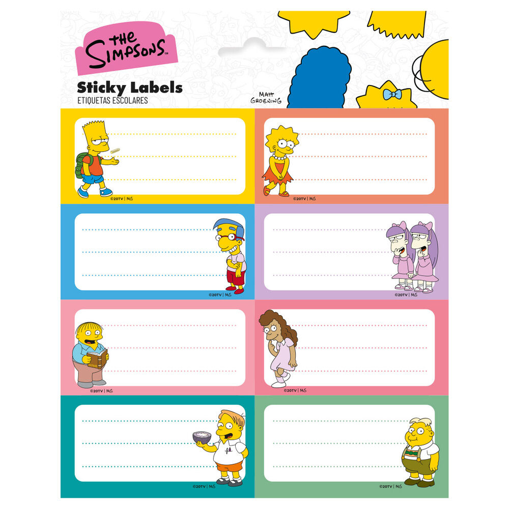 Etiquetas adhesivas Los Simpsons - Frikibase.com