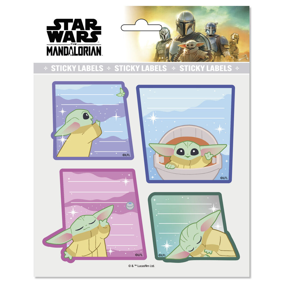 Etiquetas adhesivas premium The Mandalorian Star Wars - Frikibase.com