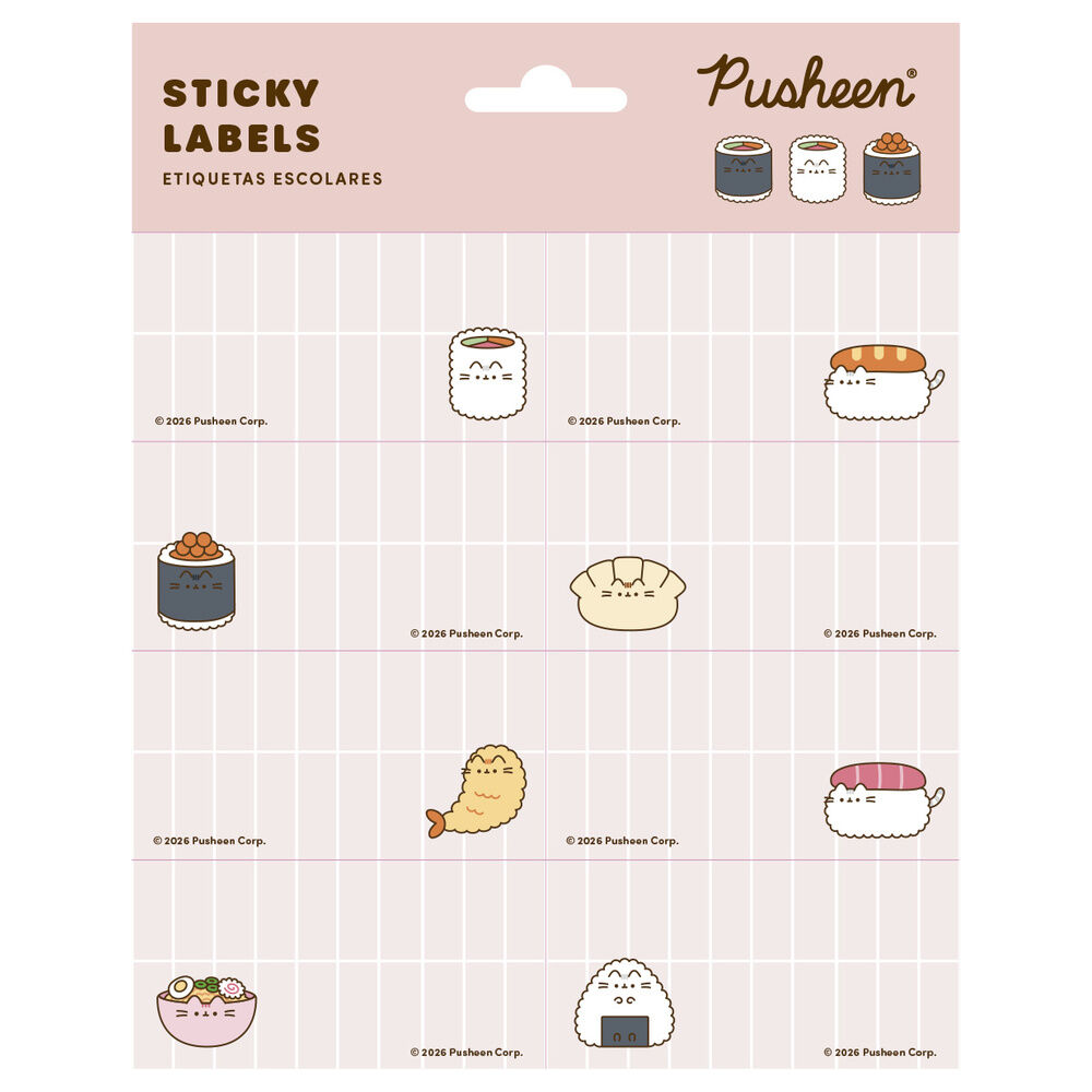 Etiquetas adhesivas Sushi Roll Pusheen - Frikibase.com