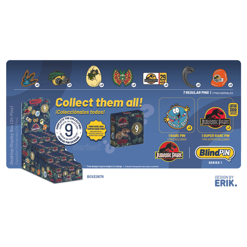 Pin misterioso coleccionable Jurassic Park BlindPIN - Frikibase.com