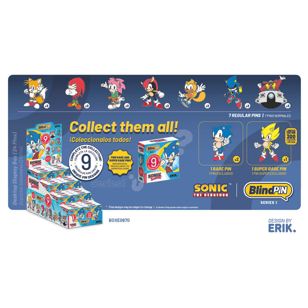 Pin misterioso coleccionable Sonic the Hedgehog BlindPIN - Frikibase.com