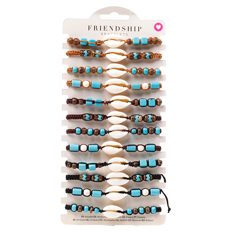 Pulsera Boho marrones y conchas surtido - Frikibase.com