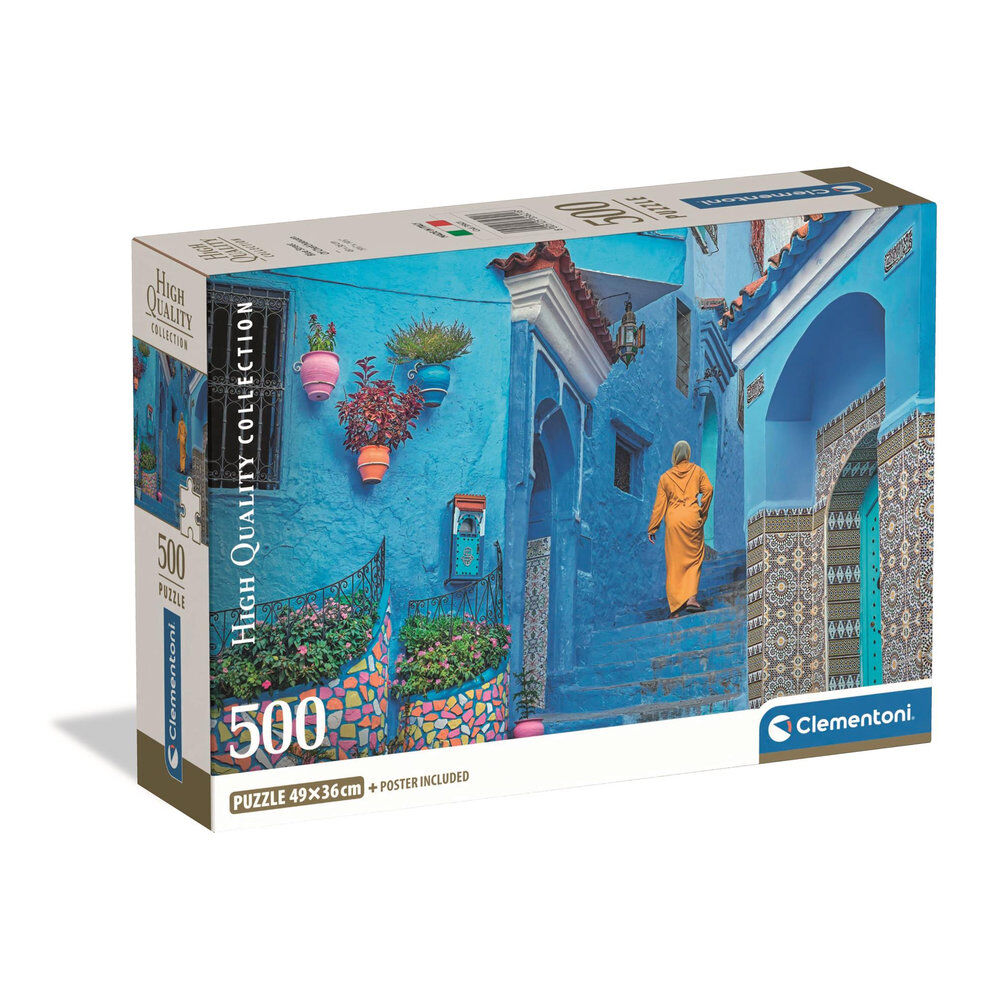Puzzle Blue Street Of Chefchaouen 500pzs - Frikibase.com