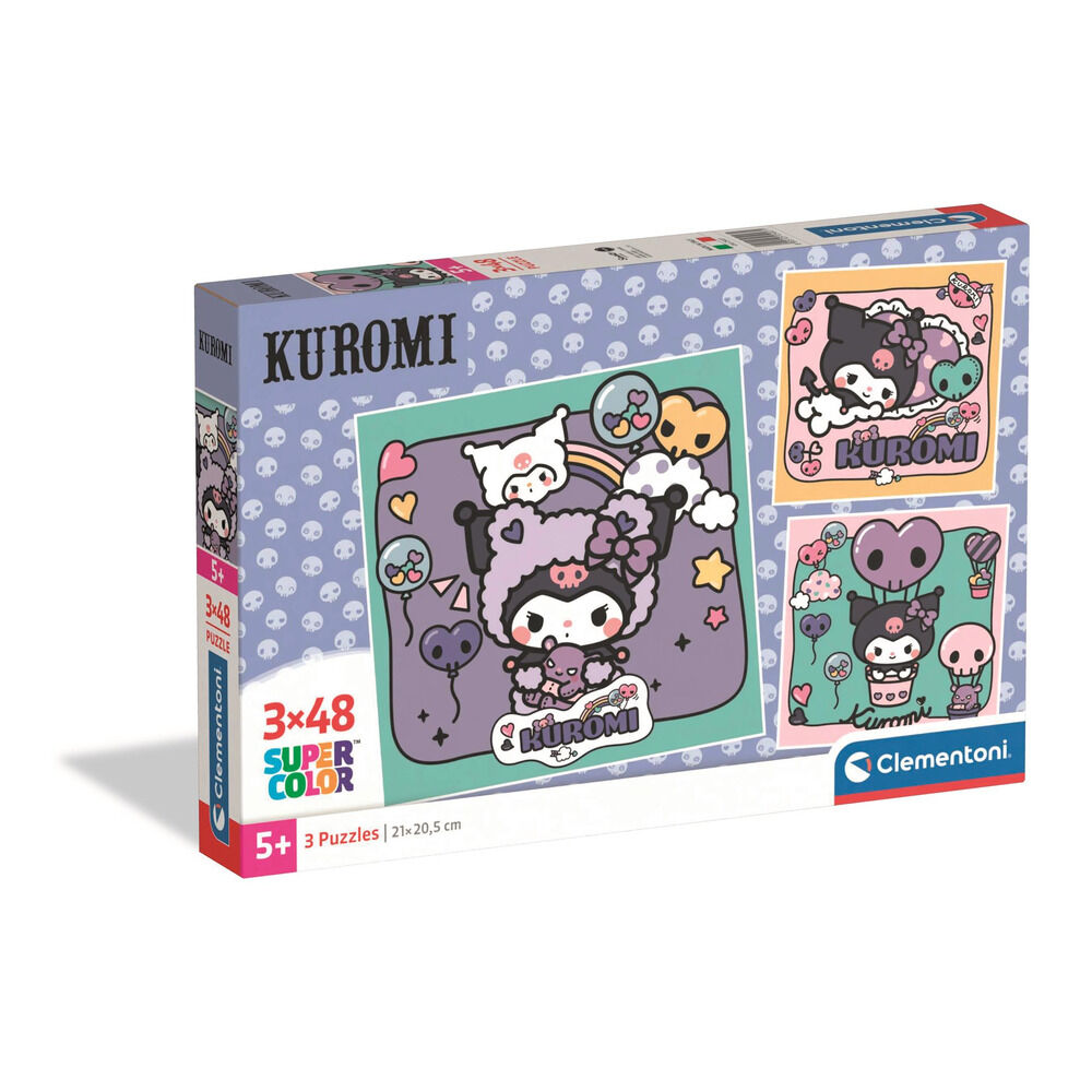 Puzzle Kuromi Hello Kitty 3x48pzs - Frikibase.com