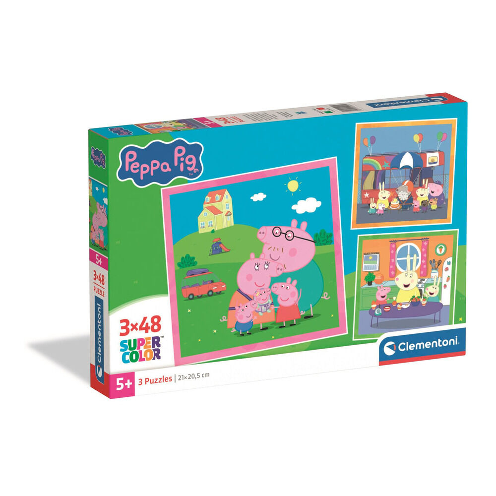 Puzzle Peppa Pig 3x48pzs - Frikibase.com