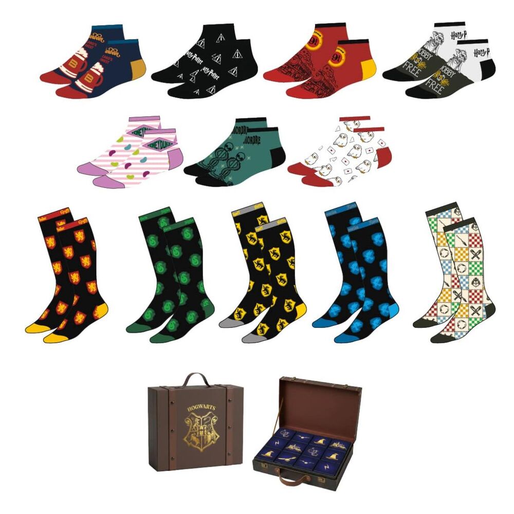 Set 12 pares calcetines Harry Potter adulto surtido - Frikibase.com