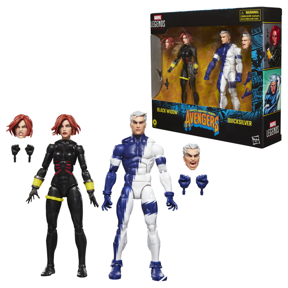 Set 2 Figuras Marvel Black Widow y Quicksilver Los vengadores Avengers Marvel 15cm - Frikibase.com