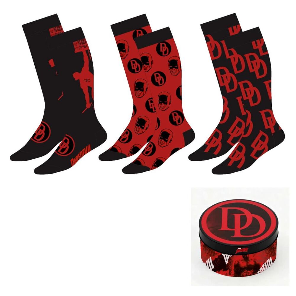 Set 3 pares calcetines Daredevil Marvel adulto surtido - Frikibase.com