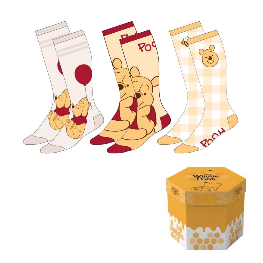 Set 3 pares calcetines Winnie the Pooh Disney adulto surtido - Frikibase.com
