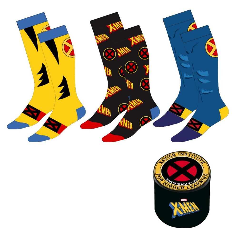 Set 3 pares calcetines  X-Men Marvel adulto surtido - Frikibase.com